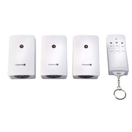 Southwire 13569 - INDOOR WIRELESS REMOTE CONTROL 3-PACK operates up to 3 different home appliances from across 13569